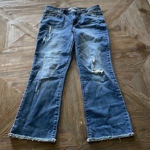 Democracy crop flare jeans